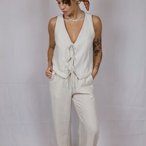 Elegant Cream Jumpsuit